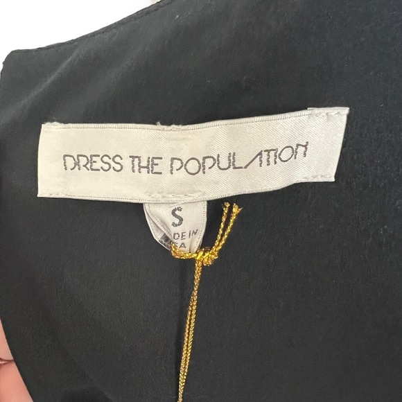Dress The Population Black Cambria Tie Bodice Dress, NWT, Small - Picture 7 of 9